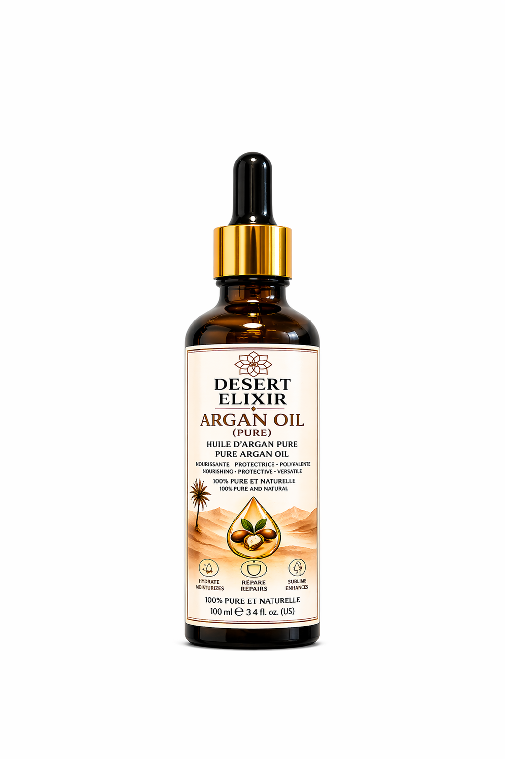 Pure Argan Oil for Hair & Skin | 100% Natural Moroccan Oil 100ml