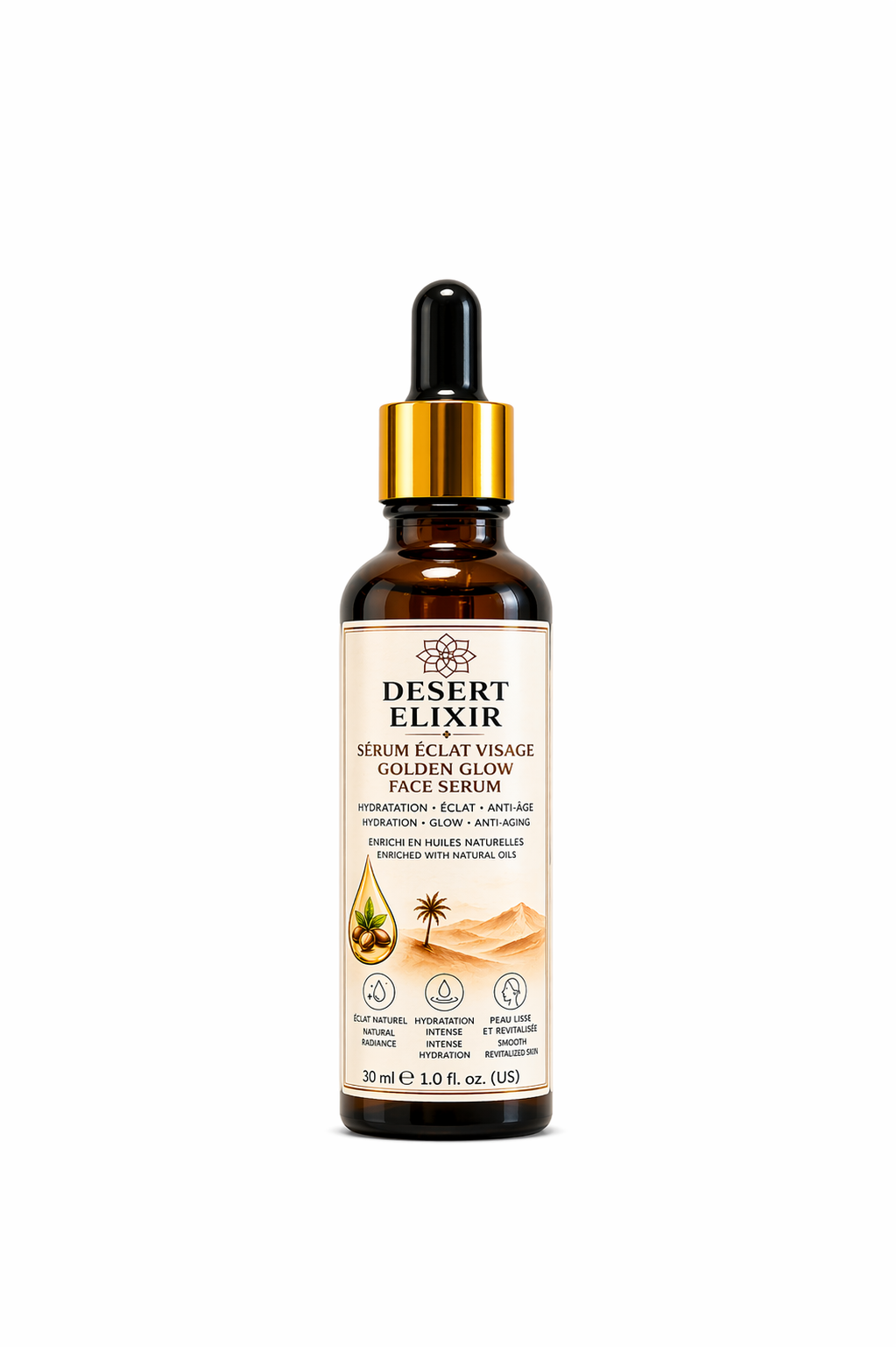 Golden Glow Face Serum for Radiant Skin | Hydrating Anti-Aging Serum 30ml